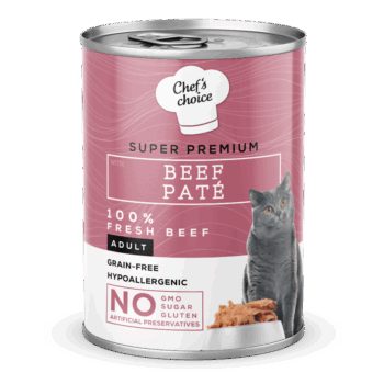 LATA  CHEF´S CHOICE GATOS GRAIN FREE PATE CARNE 400 G