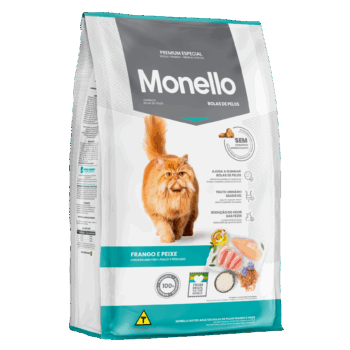 monello gatos bolas de pelos pollo pescado