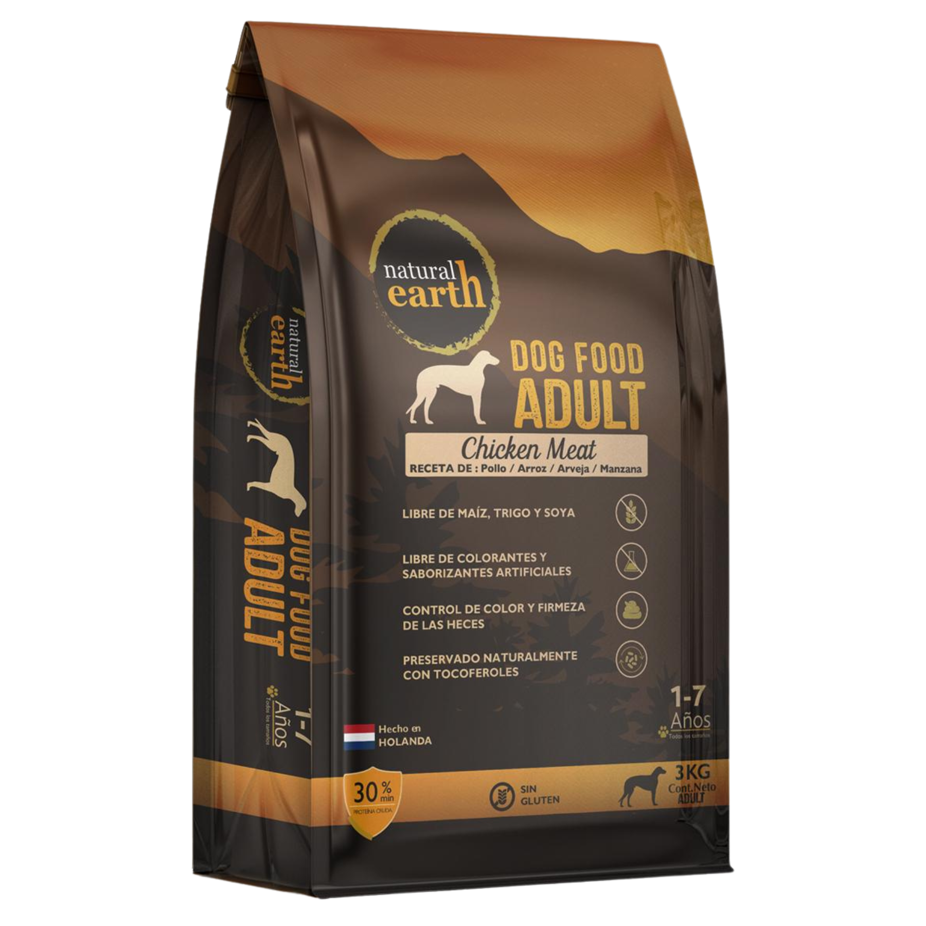 natural earth perros pollo