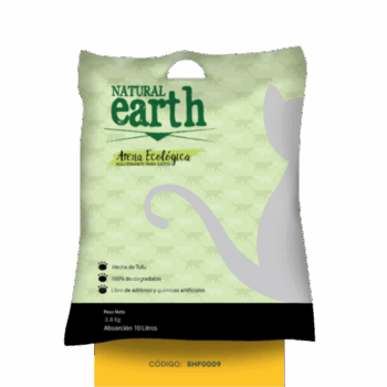 ARENA NATURAL EARTH ECOLOGICA GRANULADA 2,8 KG (SAKURA)